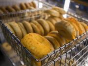 A selection of fresh bagels is on display for customers at Seize the Bagel&#039;s location in Orchards on Wednesday afternoon.