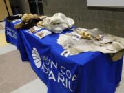 RIDGEFIELD: The Oregon Coast Aquarium displayed tables of &quot;biofacts&quot; during their visit to South Ridge Elementary School.