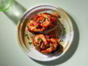 Shrimp and White Bean Bruschetta (Photo for The Washington Post by Tom McCorkle)