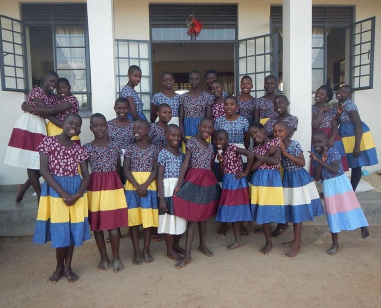 For many Ugandan girls, these colorful outfits, made by University of Minnesota design students, are the first new pieces of clothing they&#039;ve owned.