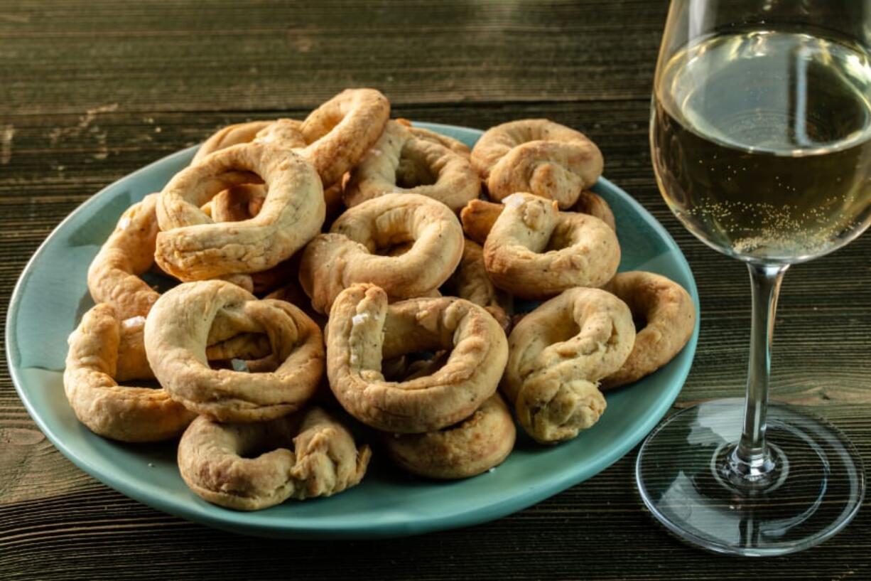 Taralli, a southern Italian crunchy snack.