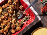 Mushroom and Swiss Chard Strata With Gruyere.