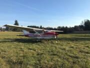 A 1973 Cessna 182P crashed into a fence Thursday afternoon at Grove Field Airport in Camas.