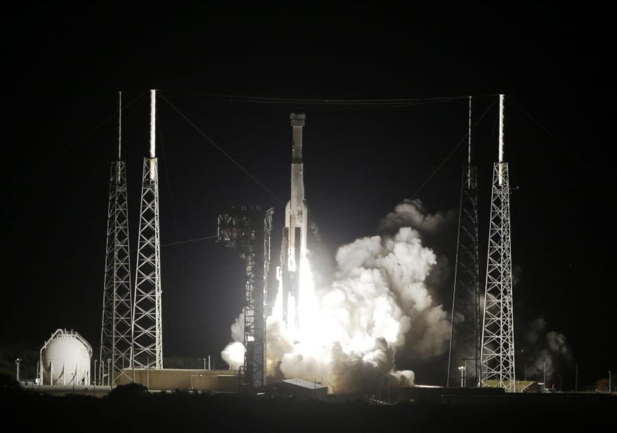 A United Launch Alliance Atlas V rocket carrying the Boeing Starliner crew capsule on an orbital flight test to the International Space Station lifts off Friday from Space Launch Complex 41 at Cape Canaveral Air Force Station in Cape Canaveral, Fla.