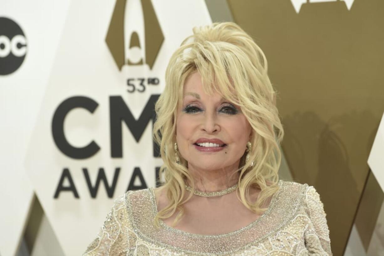 Dolly Parton arrives at the 53rd annual CMA Awards Nov. 13 at Bridgestone Arena in Nashville, Tenn.