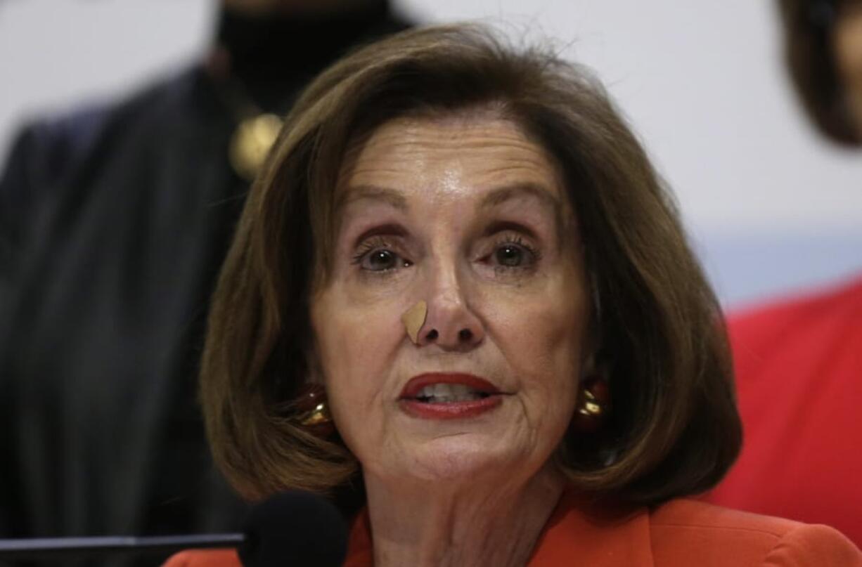 House Speaker Nancy Pelosi of Calif. speaks during a press conference at the COP25 climate talks summit in Madrid, Monday Dec. 2, 2019.