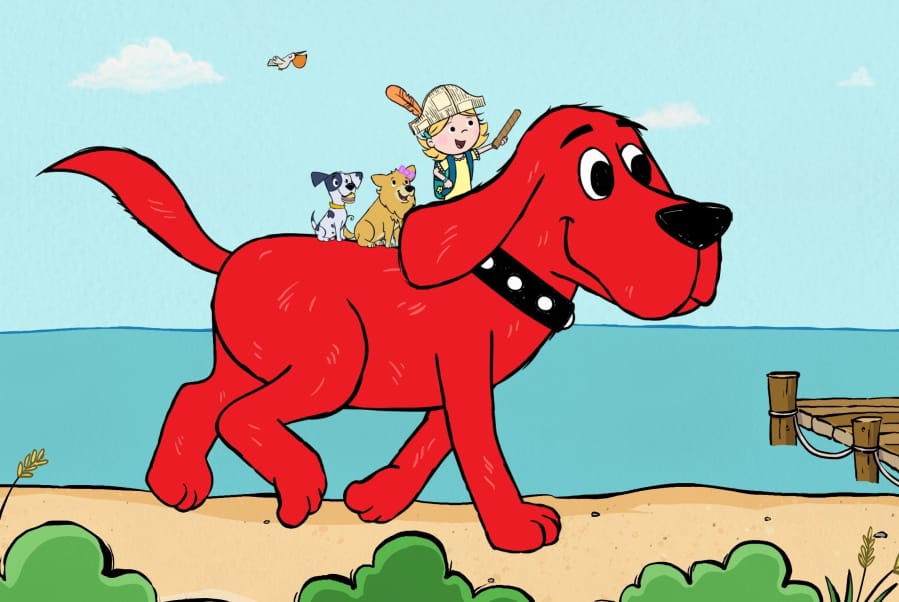 Illustration of popular dog cartoon shows characters in current year