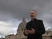 In this Monday, Dec. 9, 2019 photo, Monsignor John Kennedy, the head of the Congregation for the Doctrine of the Faith discipline section, speaks during an interview on the terrace of the section&#039;s offices at the Vatican. &quot;We&#039;re effectively seeing a tsunami of cases at the moment, particularly from countries where we never heard from (before),&quot; Kennedy said, referring to allegations of abuse that occurred for the most part years or decades ago.