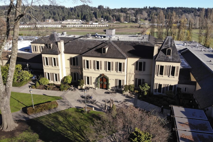 The French-style inspired main building of the Chateau Ste. Michelle winery is seen in Woodinville.