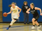 Columbia River senior Jordan Ryan, left, admires Kobe Bryant&#039;s devotion to promoting women&#039;s basketball from high school to college to the pro ranks.