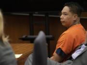 Jonathan J. Oson appears in Clark County Superior Court on Friday afternoon to hear the verdict in his trial for the first-degree murder of Ariel Romano.