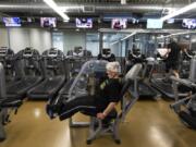 Olga Vilen, 90, works out at Firstenburg Community Center in Vancouver. Vilen took up exercise about 20 years ago, and it has become a source of consistent good in her life, as well as her husband Dale&#039;s life.