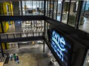 Students walk through the common area of the new iTech Preparatory School on Friday morning. The school&#039;s middle and high school students are under the same roof for the first time in the school&#039;s seven-year history, inspiring the &quot;One iTech&quot; logo.