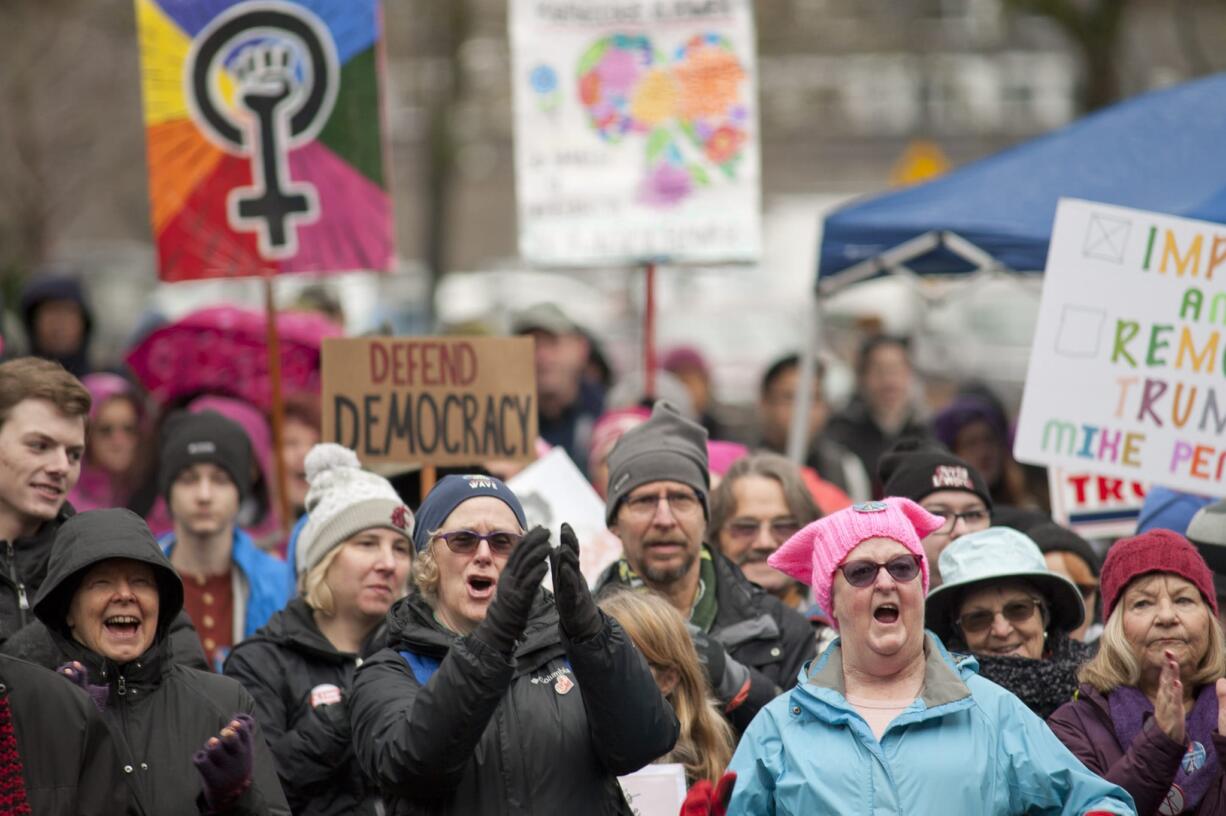 The Women’s March in Vancouver seemed to have extra urgency this year. Speakers urged the crowd to start marching now, and stay politically active right through Election Day in November.