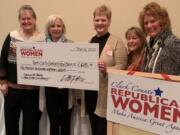 GREEN MEADOWS: Clark County Republican Women presented a $1,618 check and award to North County Community Food Bank at its Jan.