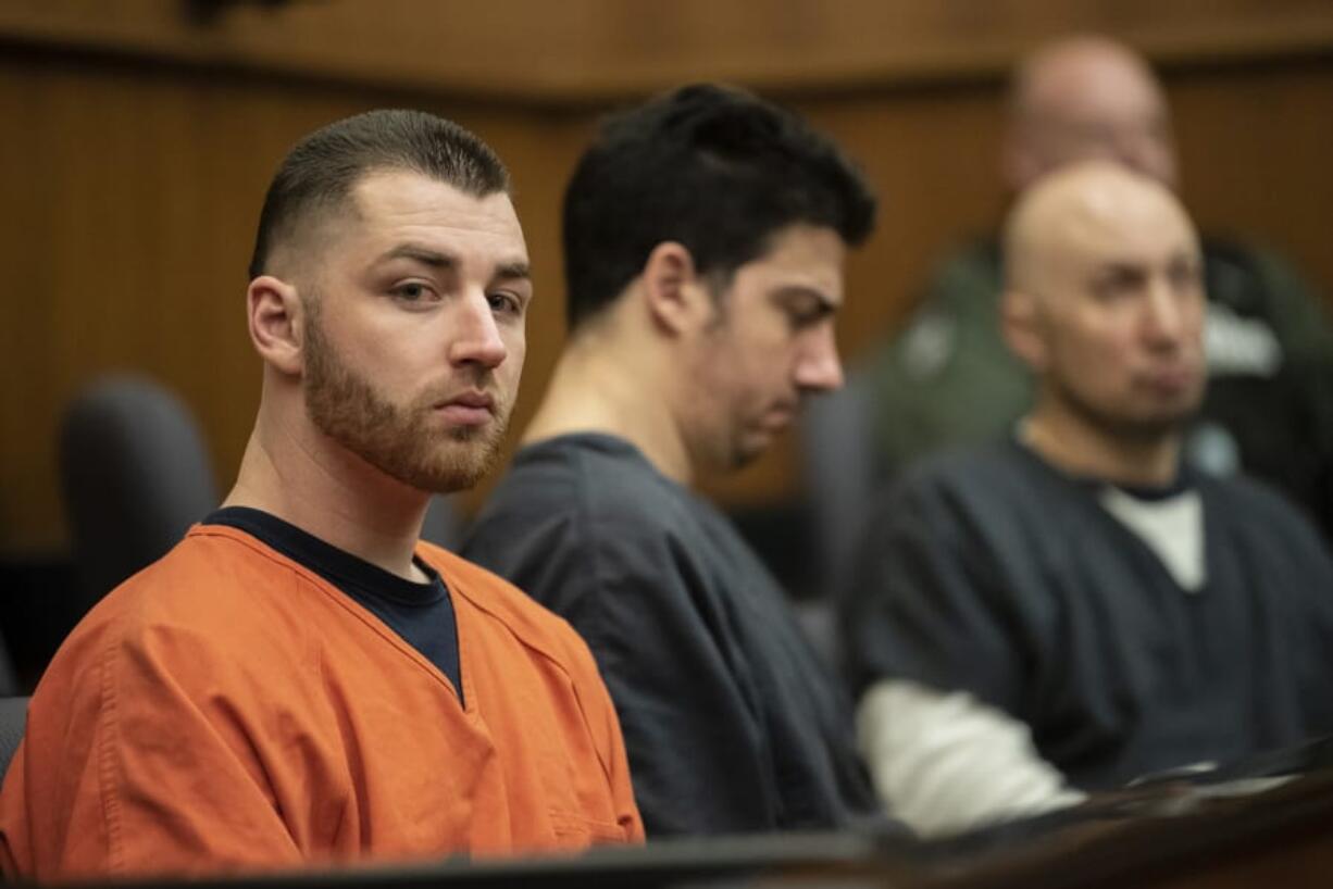 Rodney T. Franck, 26, waits to be called forward to plead guilty to second-degree manslaughter Friday in Clark County Superior Court. Franck was sentenced to 8 1/2  years in prison in the deadly beating of 55-year-old Chris Brewster.