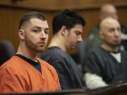 Rodney T. Franck, 26, waits to be called forward to plead guilty to second-degree manslaughter Friday in Clark County Superior Court. Franck was sentenced to 8 1/2  years in prison in the deadly beating of 55-year-old Chris Brewster.