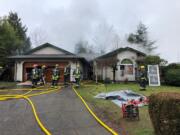 Vancouver firefighters were dispatched at 11:20 a.m. Thursday to the 1200 block of Southeast Park Crest Avenue for the report of a residential structure fire. Four people were displaced.