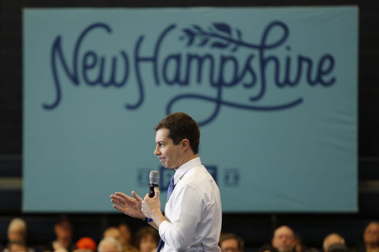 Democratic presidential candidate and former South Bend, Ind., Mayor Pete Buttigieg campaigns on Saturday, Jan. 4, 2020, in Nashua, N.H.