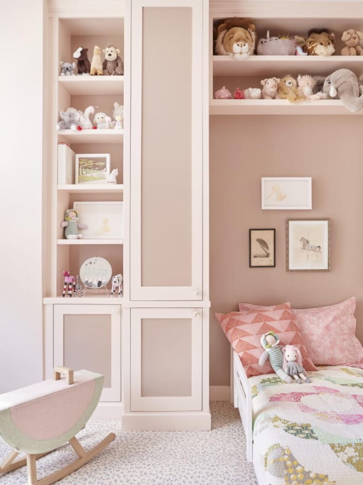 This photo provided by Interior designer Daun Curry shows a room designed by Curry. Curry says she once had a client choose a paint color called Peace and Happiness because they liked the name. In this child&#039;s room shown here, the color is Farrow &amp; Ball&#039;s Dead Salmon - a popular hue in the company&#039;s palette, albeit with a name that causes some mixed feelings. F&amp;B&#039;s color consultant Joa Studholme explains that historic - and sometimes unusual - references are something the team likes to use. &quot;The name was found on a decorator&#039;s invoice dated 1805 for a library at Kedleston Hall, Derbyshire.