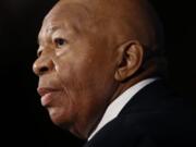 Rep. Elijah Cummings, D-Md., speaks Aug. 7 during a luncheon at the National Press Club in Washington. Cummings died from complications of longtime health challenges, his office said in a statement on Oct. 17.