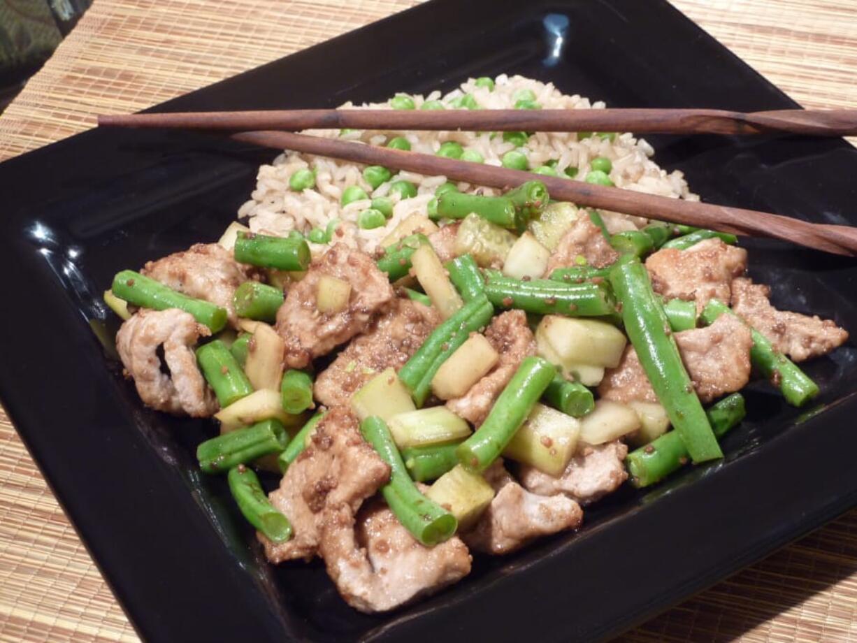 Veal stir-fry only takes a few minutes to cook.