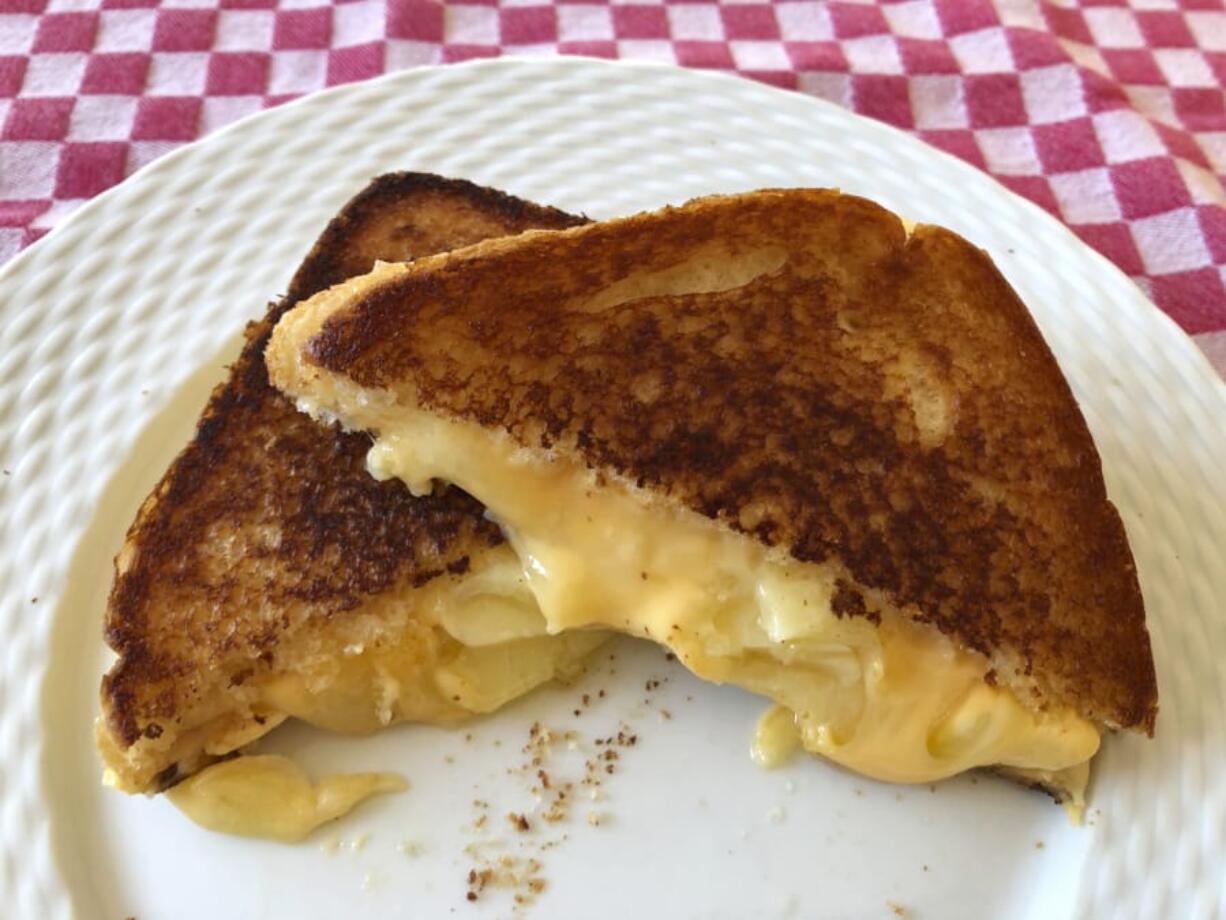 A grilled cheese sandwich.