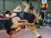 Camas' Gideon Malychewski competes in a 160-pound quarterfinal match at Mat Classic XXXII on Friday.