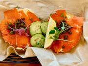 Bagel and lox at Cedar Street Bagel Co. in Camas.