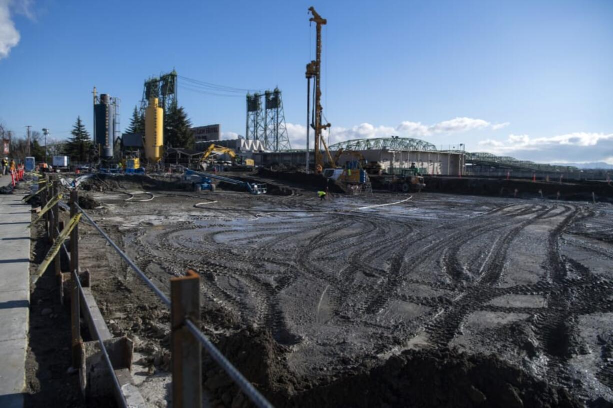 Crews are performing preliminary ground stabilization at the site of the future AC Hotel by Marriott at the Port of Vancouver&#039;s Terminal 1 redevelopment site. The work is expected to wrap up within a month.