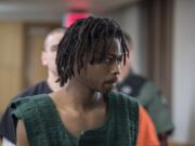 Antoine Steven Archer, who's accused in a deadly shooting Tuesday on Fourth Plain Boulevard, makes a first appearance on suspicion of second-degree murder in Clark County Superior Court on Wednesday morning, Feb. 5, 2020.