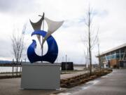 A new public art piece titled Wind-and-Wave is on display at Vancouver Waterfront Park. The piece, by Jennifer Corio and Dave Frei of Cobalt Designworks, was donated by the Kenneth and Eunice Teter Charitable Trust. It will be the first public art installation to be unveiled since the city formed its Culture, Art and Heritage Commission.
