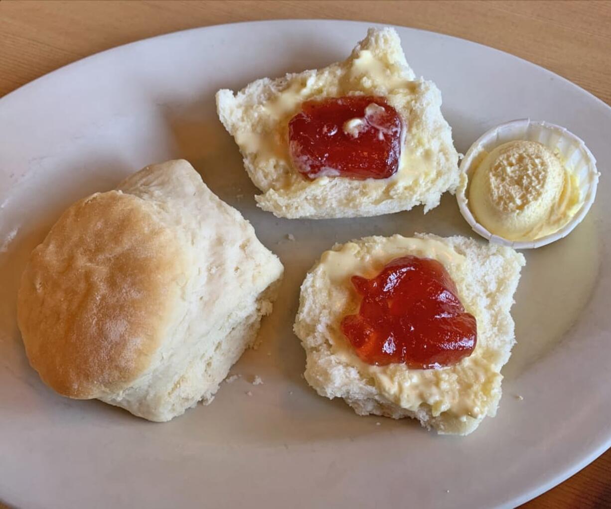 Side order of biscuits at Hockinson Cafe.