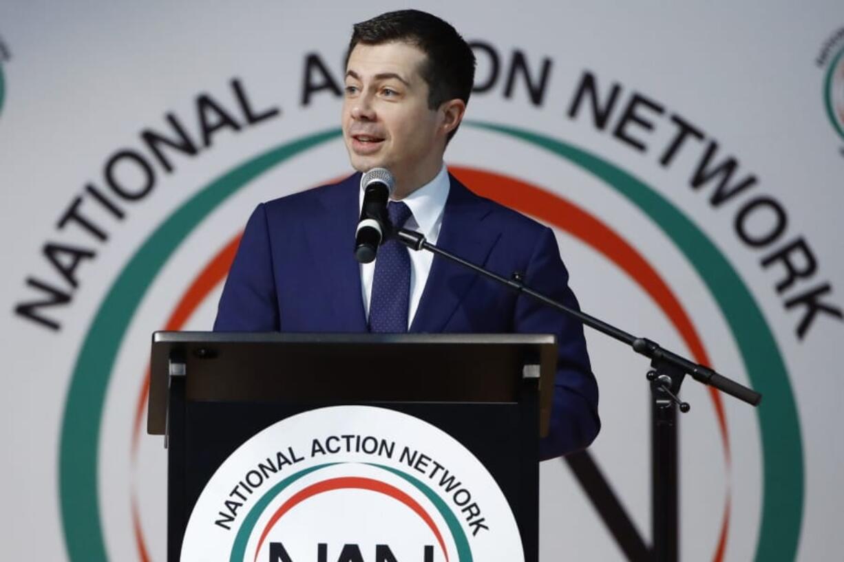 Democratic presidential candidate former South Bend, Ind., Mayor Pete Buttigieg speaks at the National Action Network South Carolina Ministers&#039; Breakfast, Wednesday, Feb. 26, 2020, in North Charleston, S.C.