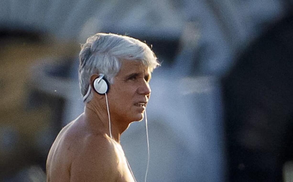 Rod Blagojevich exercises outside the Federal Correctional Institution-Englewood near Littleton, Colo., in August.