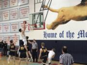 Kaden Perry goes up for two of his game-high 31 points Saturday in Battle Ground's 72-57 win over Inglemoor.