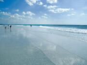 Siesta Beach on Siesta Key southwest of Sarasota, Fla. was named America&#039;s top beach in 2011 and 2017 on Dr. Beach&#039;s annual Top 10 Beach List, and has also been named top beach in the U.S. several times on the annual TripAdvisor&#039;s Travelers&#039; Choice Awards.