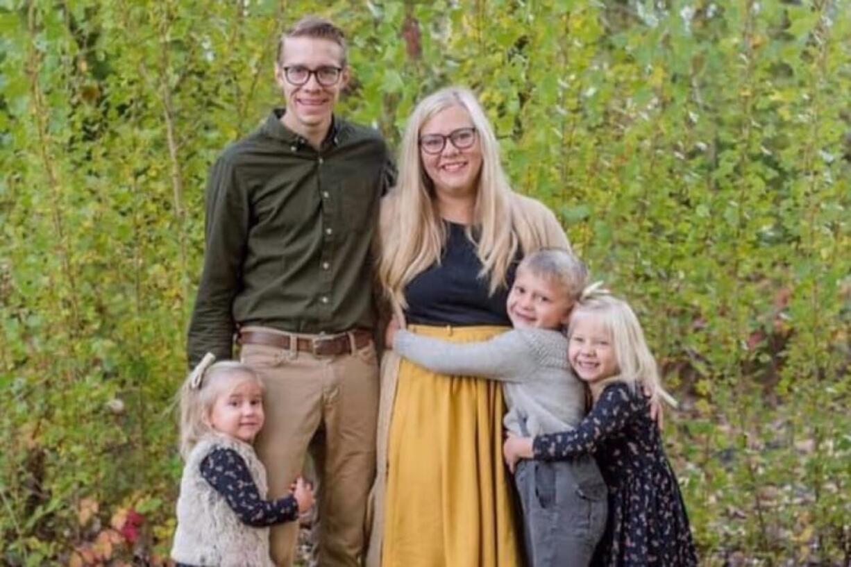 Rosa Wilson, pictured at center, and her 5-year-old daughter Juniper Kate Wilson were killed in a car accident near Brush Prairie Friday. Her two other children, Elliot and Iona Wilson, were in the vehicle. They survived but suffered critical injuries. Rosa Wilson is also survived by her husband Brian Wilson, pictured left. Kristi Byars was driving northbound on Highway 503 when she drove over the center lane, striking Rosa Wilson head on. Byars also died at the scene.