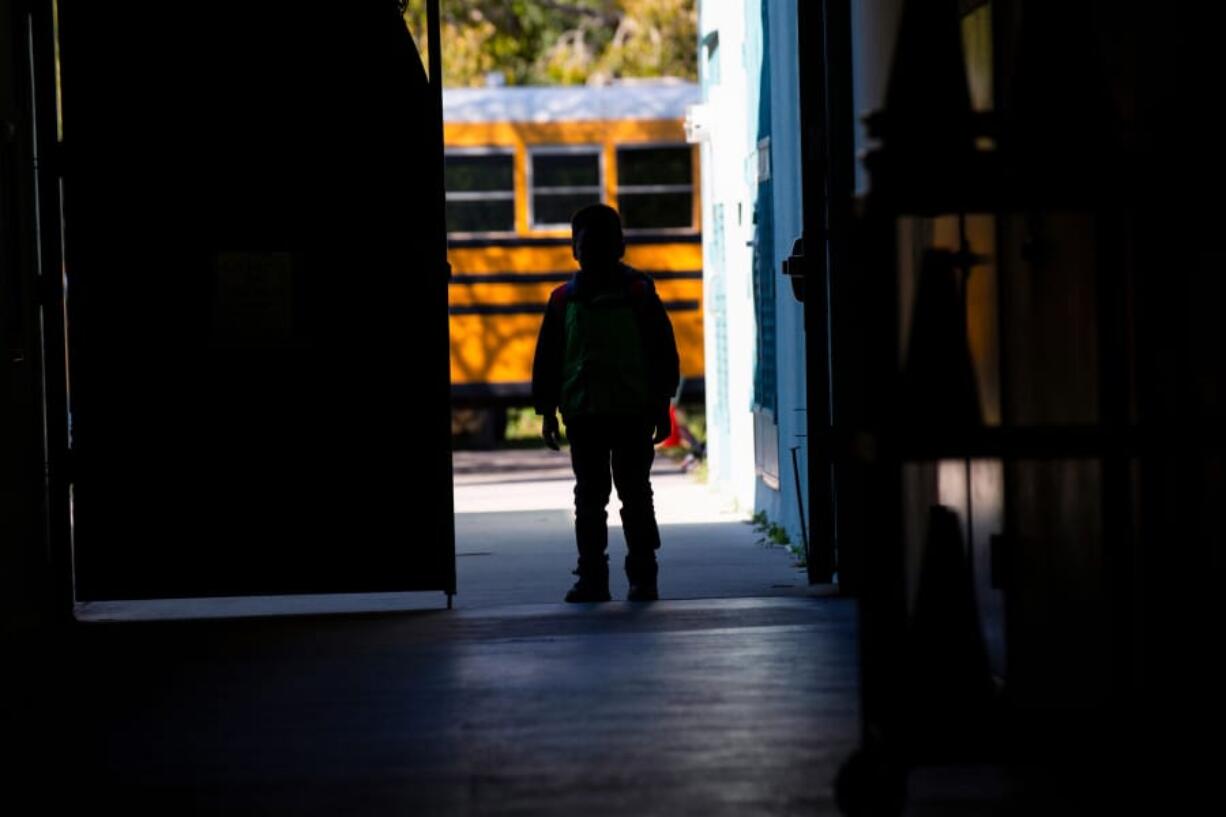 Children from a secret migrant camp at school in South Miami-Dade. (Daniel A.