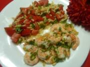 Herbed Shrimp and Orzo with Fresh Tomatoes: Shrimp flavored with fresh tarragon and lemon juice is a 3-minute dish.