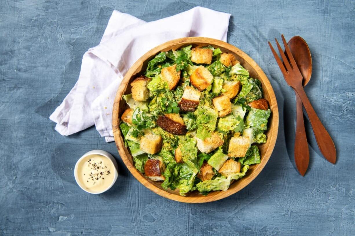 Sprinkle these croutons on a Caesar or any other salad.