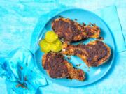 Oven-Fried Hot Chicken. Serve with pickles for a bright bite to balance the heat of the chicken.