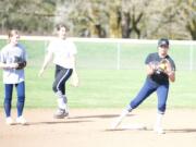 Micah Rice/The Columbian 
 Mikelle Anthony plays in the middle infield, whether at second base or shortstop for the Skyview softball team. (Micah Rice/The Columbian)