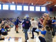 RIDGEFIELD: Associated Student Body and Leadership class students staged a mock Color Run to promote The Ridge&#039;s next fundraiser on March 7.