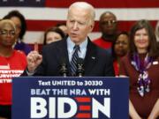 Democratic presidential candidate former Vice President Joe Biden speaks at a campaign event in Columbus, Ohio, Tuesday, March 10, 2020.