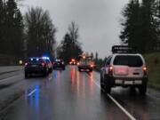 All lanes of state Highway 503 in Brush Prairie have been blocked while law enforcement investigates a crash that a Washington State Patrol spokesman said killed three people and critically injured two children.