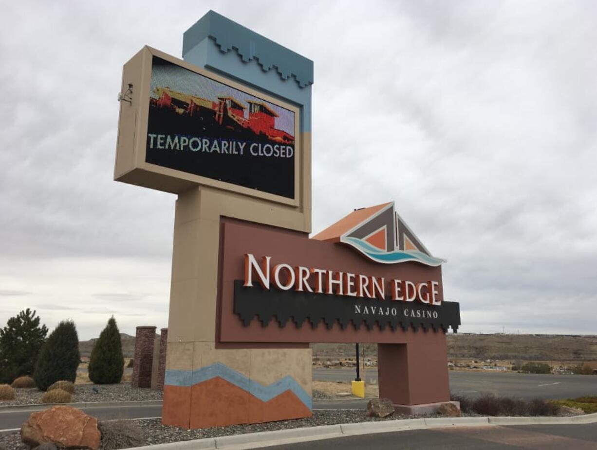 The Northern Edge Casino on March 17 in Upper Fruitland, New Mexico, on the Navajo Nation. Tribes across the country have closed casinos to help slow the spread of the new coronavirus.