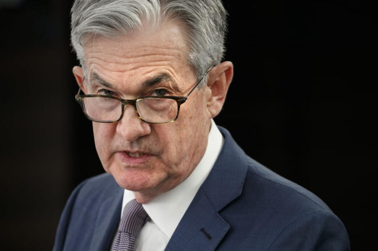 Federal Reserve Chair Jerome Powell speaks during a news conference, Tuesday, March 3, 2020, to discuss an announcement from the Federal Open Market Committee, in Washington. In a surprise move, the Federal Reserve cut its benchmark interest rate by a sizable half-percentage point in an effort to support the economy in the face of the spreading coronavirus.