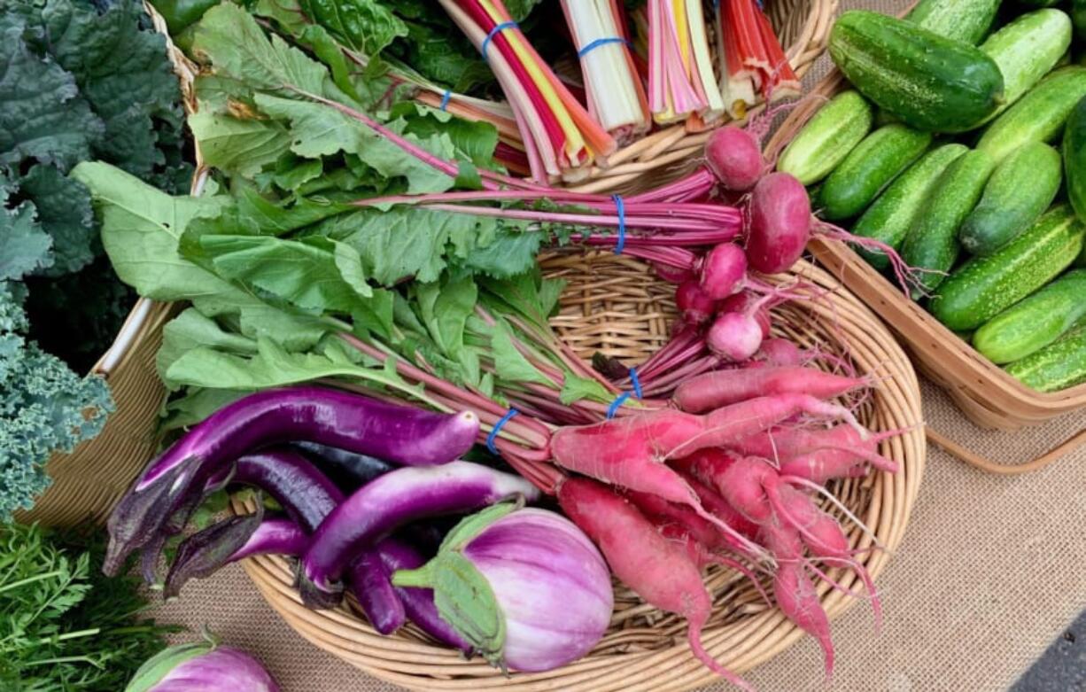 Vegetables from Flat Tack Farm.