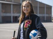 Prairie High School senior Amelia Renner is pictured at the school in Vancouver on Wednesday April 8, 2020.